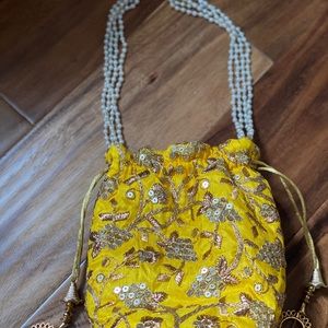 Handmade drawstring bag